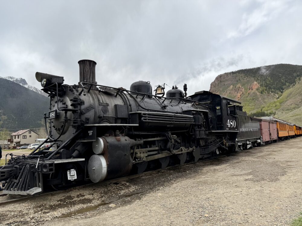 Best Scenic Steam Train Rides in America | The Common Traveler | image: black steam locomotive Durango-Silverton Train