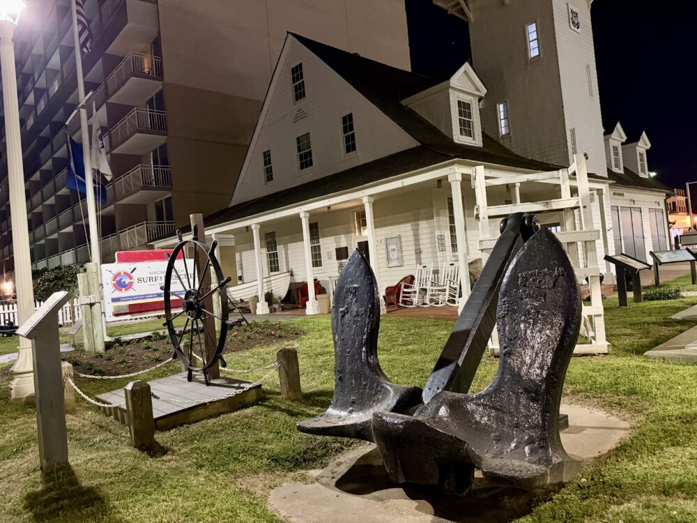 Ghost Tour in Virginia Beach | The Common Traveler | image: Virginia Beach Surf & Rescue Museum at night